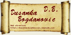 Dušanka Bogdanović vizit kartica